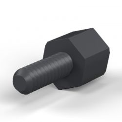 Entretoise hexagonale filetée mâle/femelle plastique polyamide PA6.6 UNC4-40 - 5,5 mm sur plats