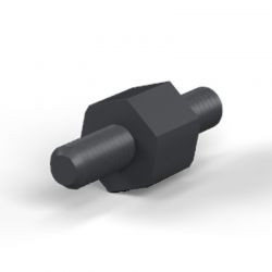 Entretoise hexagonale filetée mâle/mâle plastique polyamide PA6.6 M3 - 6 mm sur plats