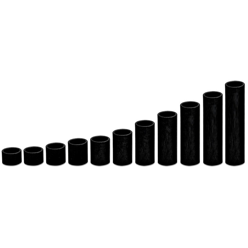 Round plastic spacer Ø3x8mm for screw M3