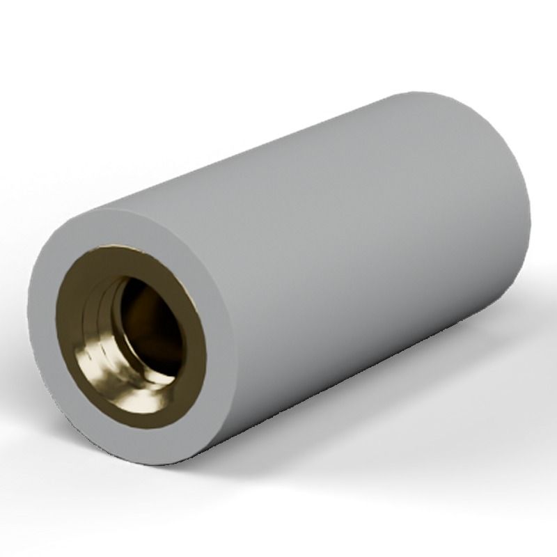 Female/female spacer M5 Plastic PA6.6, brass insert