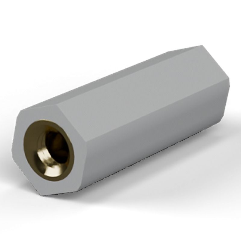 Female/female spacer M3 Plastic PA6.6, brass insert
