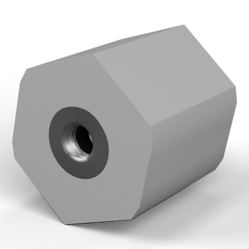 Female/female spacer M6 Plastic polyester, steel insert