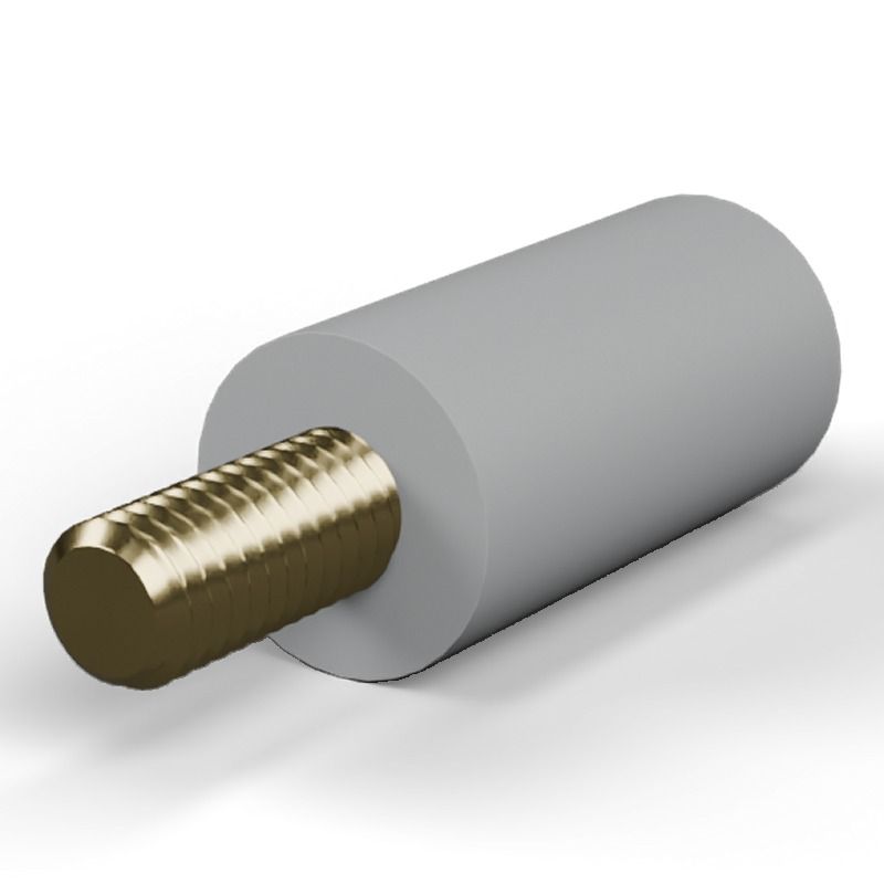 Male/female spacer M6 Plastic PA6.6, brass insert