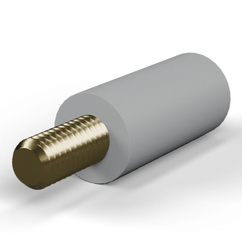 Male/female spacer M5 Plastic PA6.6, brass insert