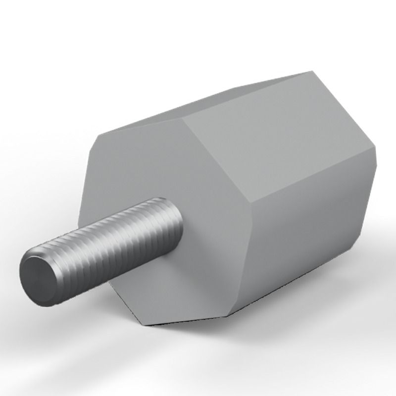Male/female spacer M6 Plastic polyester, steel insert