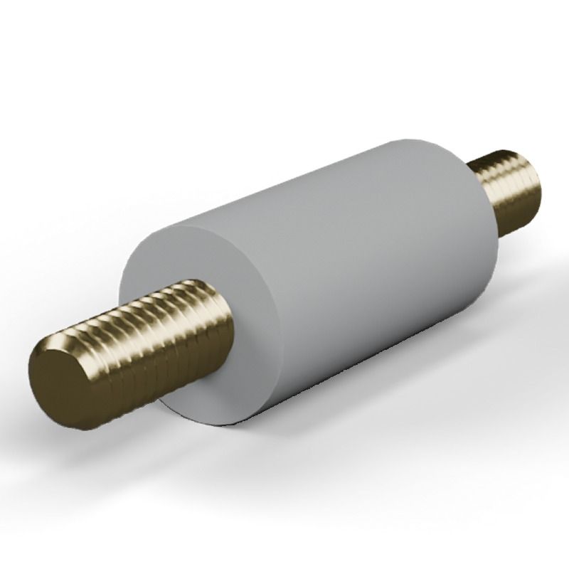 Male/male spacer M6 Plastic PA6.6, brass insert