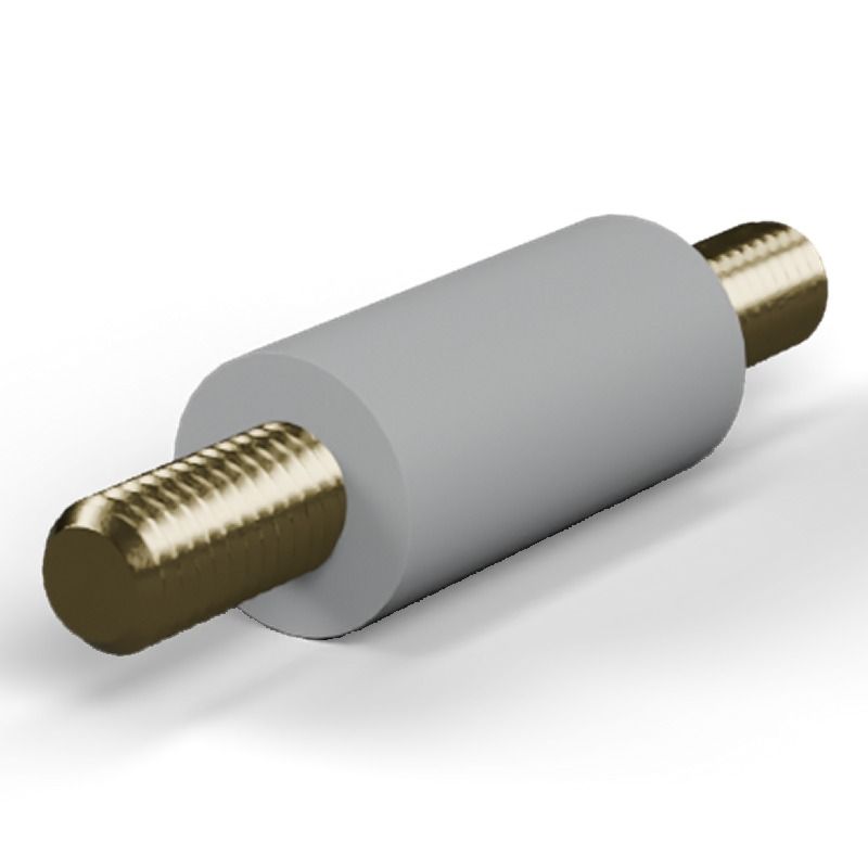 Male/male spacer M5 Plastic PA6.6, brass insert