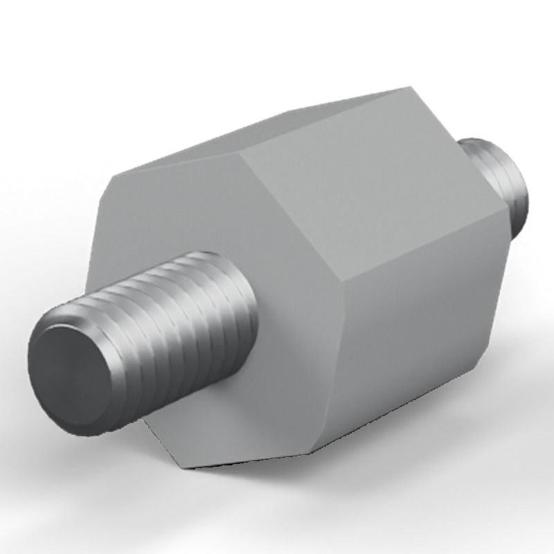 Male/male spacer M6 Plastic polyester, steel insert