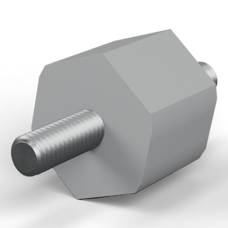 Male/male spacer M6 Plastic polyester, steel insert