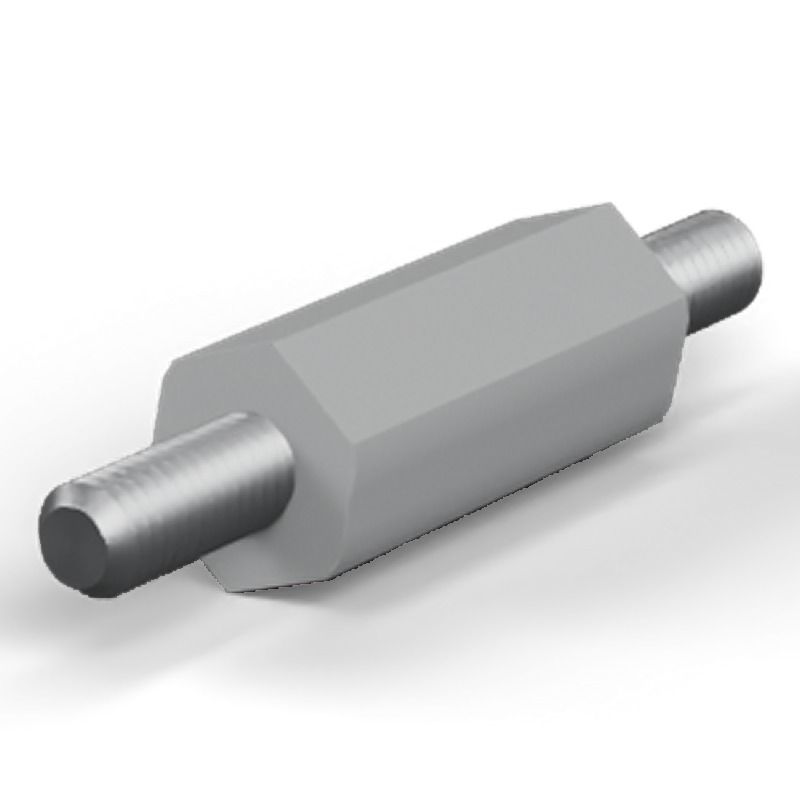 Male/male spacer M3 Plastic polystyrene, steel insert