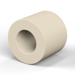 Entretoise lisse plastique polyamide PA6.6 Ø4,2x8mm pour vis M4