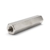 Hexagonal female/female threaded spacer lead-free nickel-plated brass M5 - 8 mm across flats
