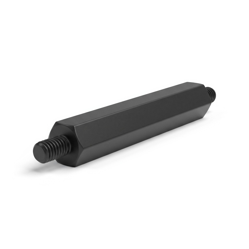 Hexagonal male/male threaded spacer plastic polyamide PA6.6 UL94-HB M4 - 8 mm across flats