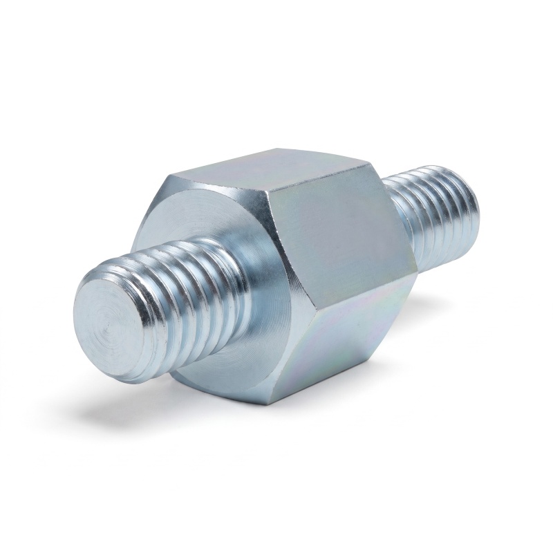 Hexagonal male/male threaded spacer zinc-plated steel M3 - 5.5 mm across flats, 3.6 and 6 mm studs