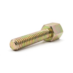Hexagonal male/female threaded spacer lead-free yellow zinc-plated steel UNC4-40 - 4.75 mm across flats