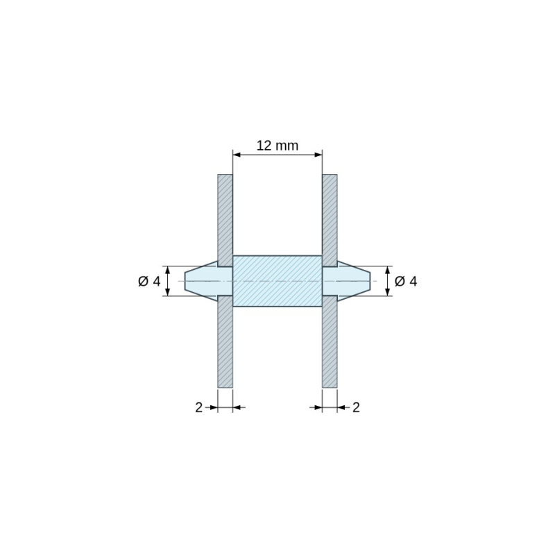 Snap-in PCB support Plastic PA6.6