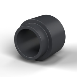 PA6-GF shouldered spacer Ø6.5×10 mm, shoulder Ø8×2.5 mm, for M6, UL94-HB