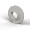 Insulating flanged bushing Ø6,2x15mm, low shoulder Ø6,9mm, natural PA6.6 polyamide UL94-V2