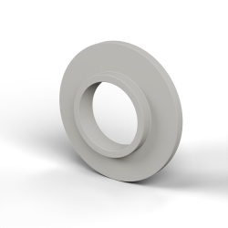 Insulating flanged bushing Ø12,2x25mm, low shoulder Ø14,8mm, natural PA6 polyamide UL94-V2