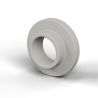 Insulating flanged bushing Ø2,9x6mm, low shoulder Ø3,7mm, natural PA6.6 polyamide UL94-V2