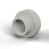 Insulating flanged bushing Ø5,1x10,1mm, low shoulder Ø6,62mm, natural PA6.6 polyamide UL94-V2