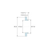 Dimensioned drawing 4 mm, Insulating flanged bushing Ø16,2x25mm, low shoulder Ø17,8mm, natural PA6 polyamide UL94-V2