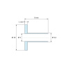 Dimensioned drawing 9 mm, Insulating flanged bushing Ø3x10mm, high shoulder Ø3,4mm, black glass-fiber-reinforced PA6.6 polyamide UL94-HB