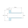 Dimensioned drawing 12 mm, Insulating flanged bushing Ø4,1x10mm, low shoulder Ø5,2mm, black glass-fiber-reinforced PA6.6 polyamide UL94-HB
