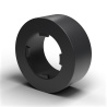 Self-retaining smooth spacer, black PA6.6, UL94-V2, Ø6.2 × 10 mm, for M6 screw