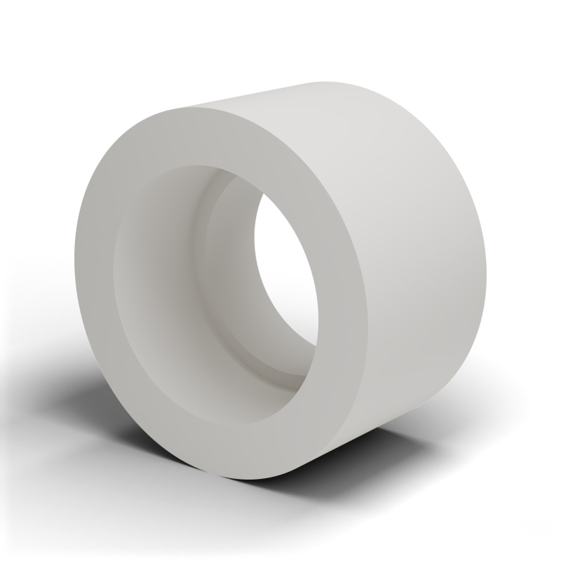 Stepped-bore spacer, natural PA6.6, UL94-V2, Ø6.1 × 10 mm, for M6 screw