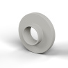 Изолационна втулка с фланец Ø4,2x10mm, ниско рамо Ø4,9mm, естествен полиамид PA6 UL94-V2