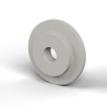 Izolační pouzdro s přírubou Ø4,2x18mm, nízké osazení Ø11,9mm, přírodní polyamid PA6 UL94-V2