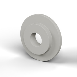 Izolační pouzdro s přírubou Ø5,2x18mm, nízké osazení Ø11,7mm, přírodní polyamid PA6 UL94-V2
