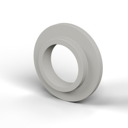 Izolační pouzdro s přírubou Ø10,2x19mm, nízké osazení Ø12,9mm, přírodní polyamid PA6 UL94-V2