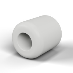 Glat keramisk afstandsbøsning C221 Ø2,8x6mm, én afrundet ende