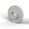Isoleringsbøsning med flange Ø4,2x15mm, lav skulder Ø6,9mm, naturfarvet PA6-polyamid UL94-V2