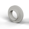 Isoleringsbøsning med flange Ø5,2x10mm, lav skulder Ø5,9mm, naturfarvet PA6-polyamid UL94-V2