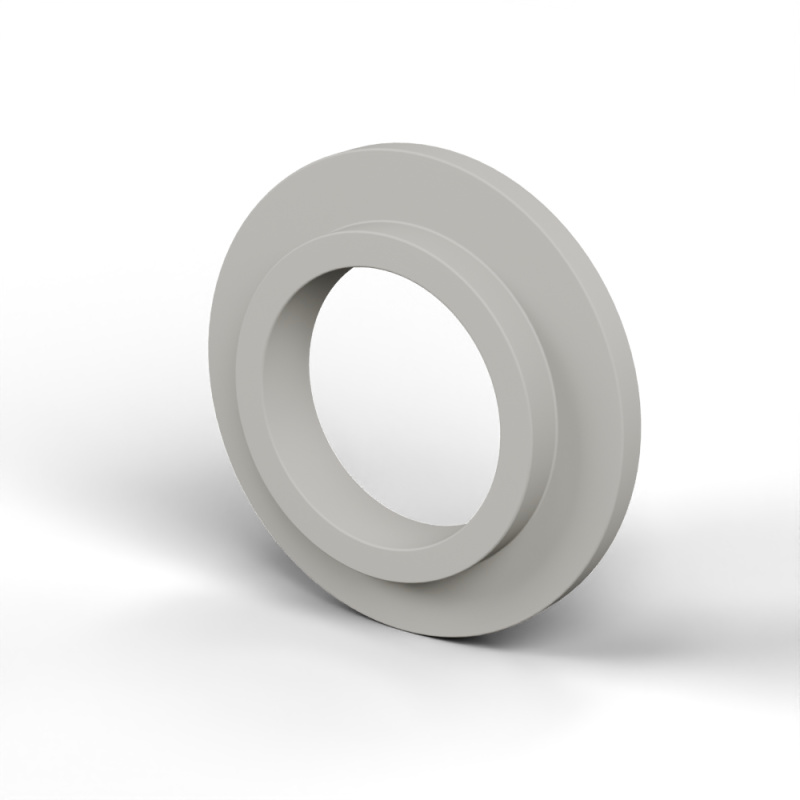 Isoleringsbøsning med flange Ø14,2x25mm, lav skulder Ø17,8mm, naturfarvet PA6-polyamid UL94-V2
