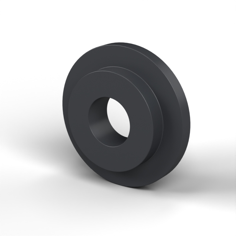 Isoleringsbøsning med flange Ø8,5x25mm, høj skulder Ø17,5mm, sort glasfiberforstærket PA6.6-polyamid UL94-HB