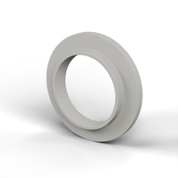 Eristysholkki laipalla Ø16,2x25mm, matala olake Ø17,8mm, luonnonvärinen PA6-polyamidi UL94-V2