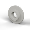 Izolacijska čahura s prirubnicom Ø5,2x15mm, nisko rame Ø8,9mm, prirodni poliamid PA6 UL94-V2