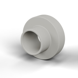 Izolacijska čahura s prirubnicom Ø3,6x7,4mm, nisko rame Ø4,32mm, prirodni poliamid PA6.6 UL94-V0