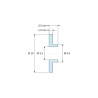 Kotirani crtež 3,5 mm, Izolacijska čahura s prirubnicom Ø5,2x15mm, nisko rame Ø6,9mm, prirodni poliamid PA6 UL94-V2