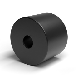 Sima műanyag távtartó, üvegszállal erősített poliamid PA6, Ø1x4mm, M1 csavarhoz