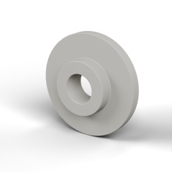 Szigetelő persely karimával Ø4,2x15mm, alacsony váll Ø7,9mm, natúr PA6 poliamid UL94-V2