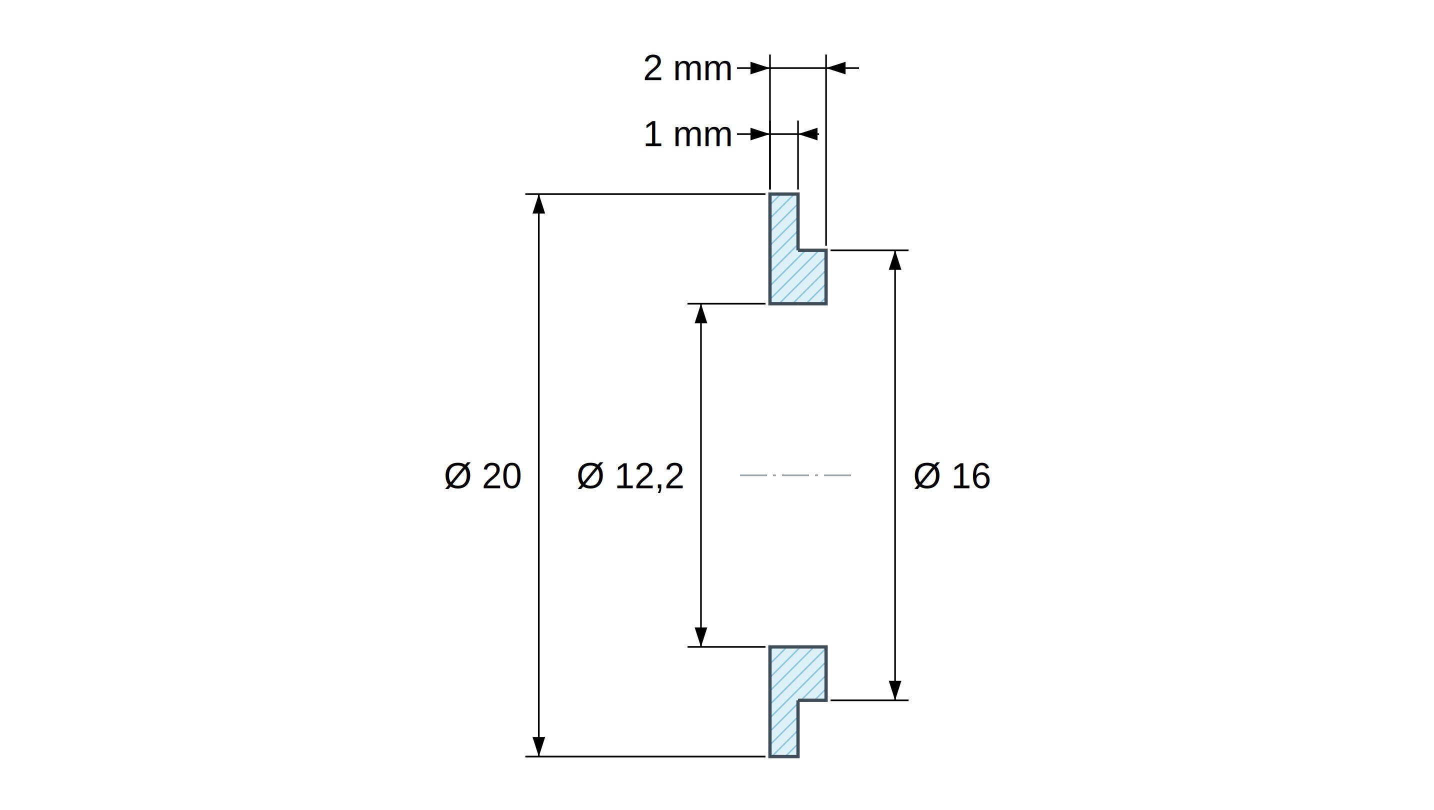 Tulejka izolacyjna z kołnierzem Ø12,2x20mm, wysokie osadzenie Ø16mm, czarny poliamid PA6.6 wzmacniany włóknem szklanym UL94-HB Tulejka izolacyjna z kołnierzem Ø12,2x20mm, wysokie osadzenie Ø16mm, czarny poliamid PA6.6 wzmacniany włóknem szklanym UL94-HB
