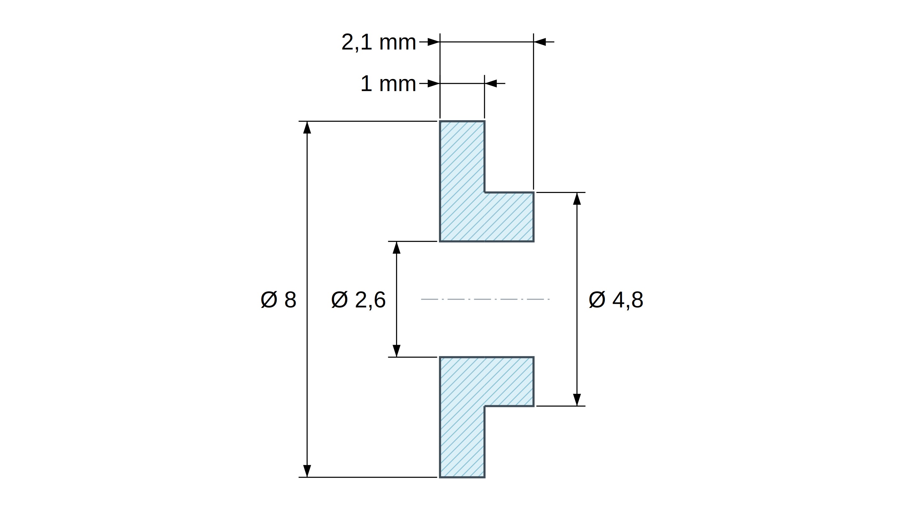 Tulejka izolacyjna z kołnierzem Ø2,6x8mm, niskie osadzenie Ø4,8mm, czarny poliamid PA6.6 wzmacniany włóknem szklanym UL94-HB Tulejka izolacyjna z kołnierzem Ø2,6x8mm, niskie osadzenie Ø4,8mm, czarny poliamid PA6.6 wzmacniany włóknem szklanym UL94-HB
