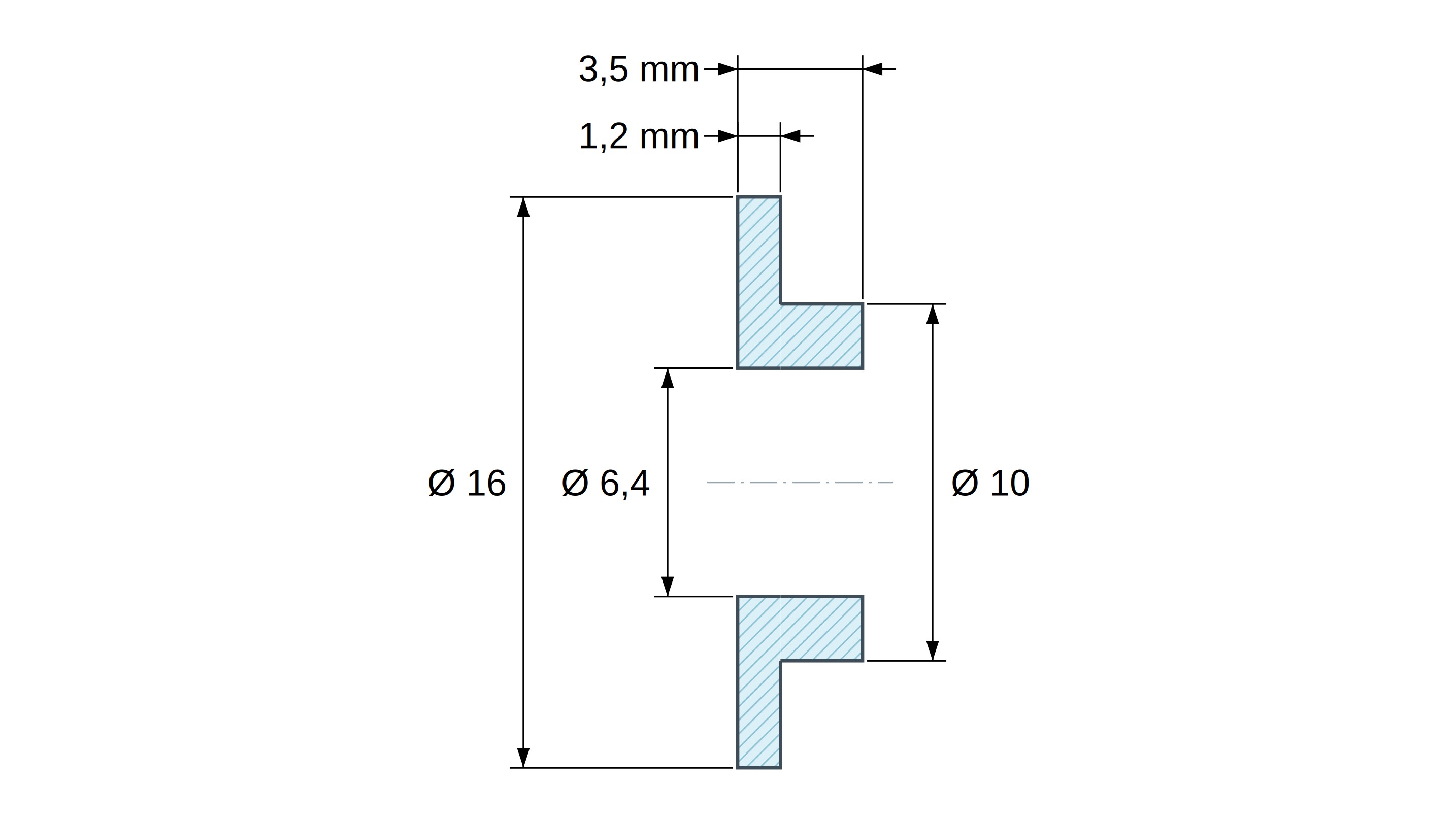 Tulejka izolacyjna z kołnierzem Ø6,4x16mm, niskie osadzenie Ø10mm, czarny poliamid PA6.6 wzmacniany włóknem szklanym Tulejka izolacyjna z kołnierzem Ø6,4x16mm, niskie osadzenie Ø10mm, czarny poliamid PA6.6 wzmacniany włóknem szklanym