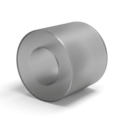 Gladde afstandsbus van grijze polycarbonaatkunststof Ø3,6x7mm voor schroef M3,5