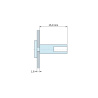 Maattekening 15,9 mm, PCB-steun onder kopplaat voor zelftappende schroef Ø3,5, naturel PA6.6, UL94-V2, PCB 1,6 mm